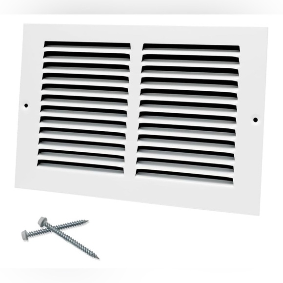 Qty (3) Everbilt 10" x 6" White Steel Return Air Grille - In Original Packaging! - Picture 2 of 6